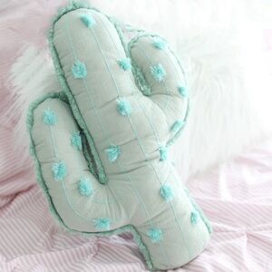 Mon Ami Cactus Shaped Pillow Mint Green Nursery Baby Decorative Pillow